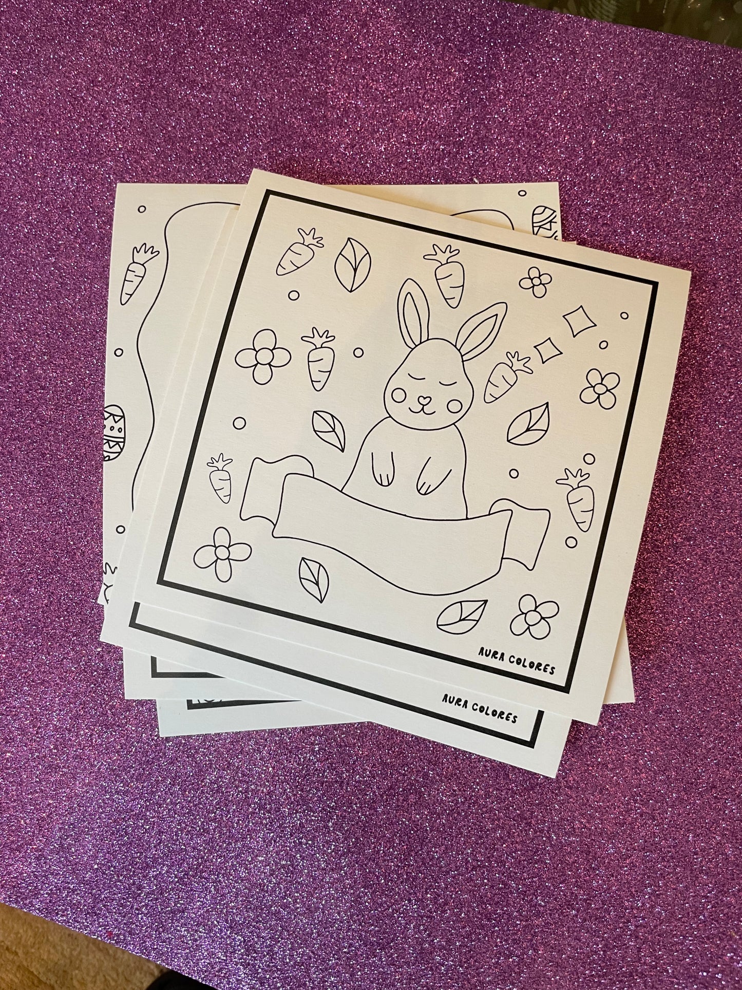 Set Pascua ilustraciones para colorear